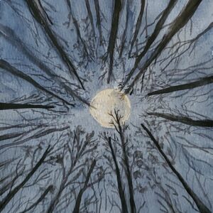 Luna y árboles